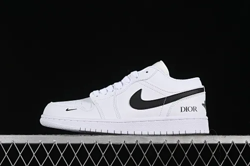 All categories Air Jordan Jordan series basketball shoes Air Jordan 1 Low High-end customized low-top sneakers Air Jordan 1 AJ1 Joe 1 Dior joint-white and black High-end customized low-top retro basketball shoes LJ6688-010